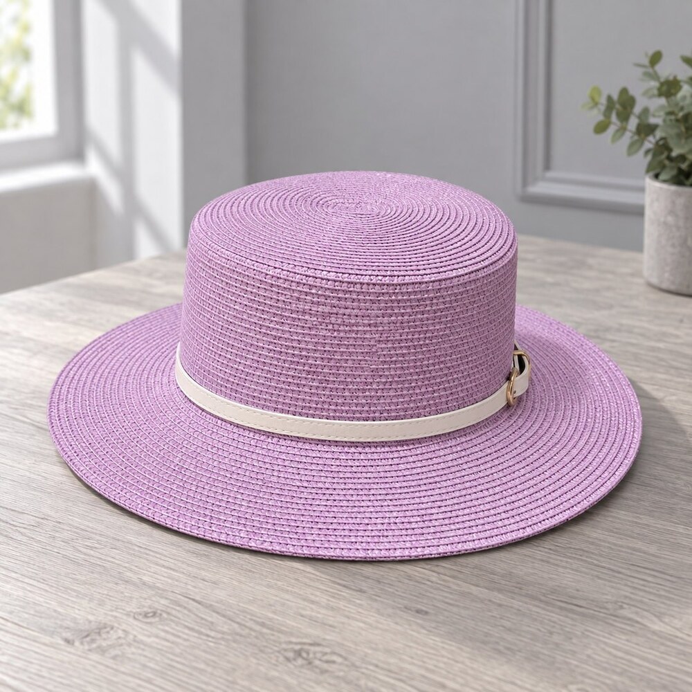 Dior Lavender Heart Straw Sun Hat - Picture 4 of 6
